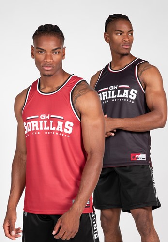 Gorilla Wear Keene Reversible Tank Top - Rood/Zwart