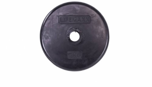 Lifemaxx Rubber Coated Disc - 30 mm - Zwart - 1,25 kg