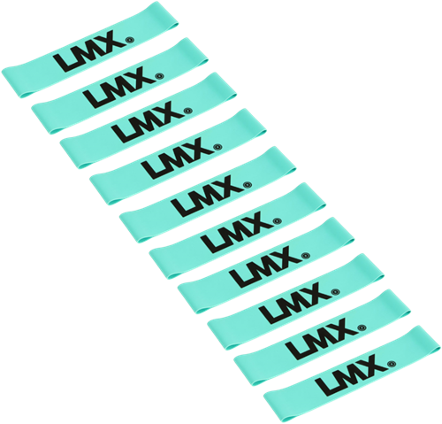 Lifemaxx LMX Mini Weerstandsband - Sterk - Blauw - 10 stuks