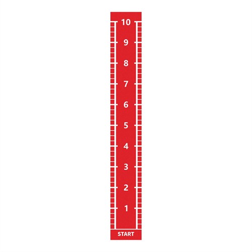 Lifemaxx Sprinttrack - Kunstgras - 1,5 x 11 m - Rood-3