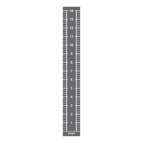 Lifemaxx Sprinttrack - Kunstgras - 2 x 15 m - Grijs-3