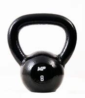 Muscle Power Gietijzeren Kettlebell - Zwart - 8 kg