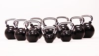 Muscle Power Rubberen Kettlebell - Zwart - 32 kg-2