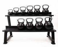 Muscle Power Rubberen Kettlebell - Zwart - 32 kg-3