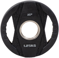 Muscle Power Olympische Halterschijf met Handgrepen - Rubber - 1,25 kg