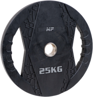 Muscle Power Olympische Halterschijf met Handgrepen - Rubber - 25 kg-2