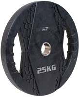 Muscle Power Olympische Halterschijf met Handgrepen - Rubber - 25 kg-3