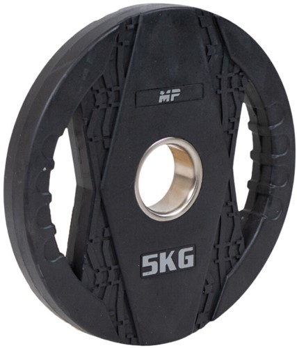 Muscle Power Olympische Halterschijf met Handgrepen - Rubber - 5 kg-3