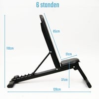 Muscle Power Opklapbare Trainingsbank - Zwart - Tweedekans-2