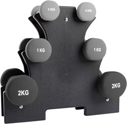 VirtuFit Neopreen Dumbbellset - Halterset - Met Houder