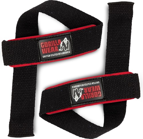 Gorilla Wear Padded Lifting Straps - Zwart-2