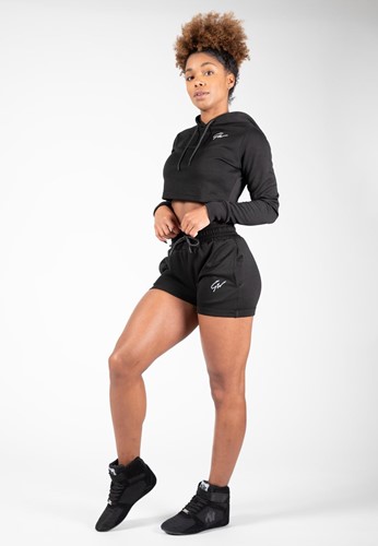 Gorilla Wear Pixley Crop Top Hoodie - Zwart-3