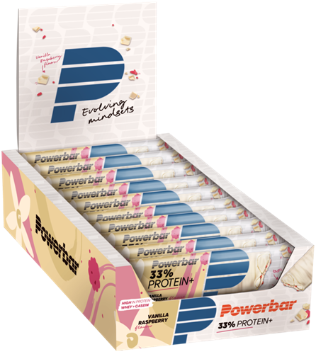 Powerbar 33% Protein+ Bar - 10 x 90 gr - Vanille Framboos