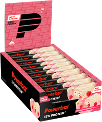 Powerbar 33% Protein+ Bar - 10 x 90 gr - Vanille Framboos