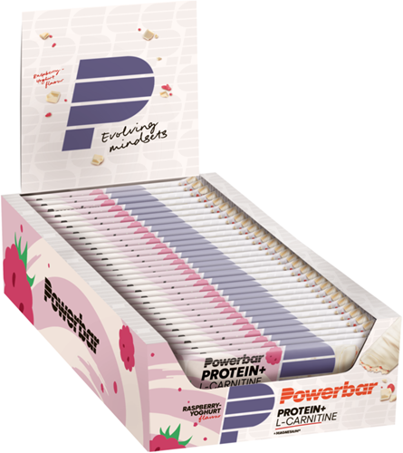 Powerbar Protein+ Bar L-Carnitine - 30 x 35 gr - Yoghurt Framboos