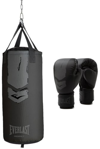 Everlast Prospect 2 Heavy Bag Kit - Bokszak & Bokshandschoenen - Zwart/Grijs