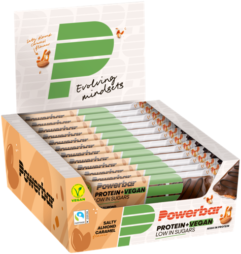 Powerbar Protein+ Bar Vegan - 12 x 2 x 21 gr - Salty Almond Caramel