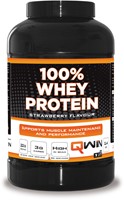 QWIN 100% Whey Protein Aardbei - 2400 gr