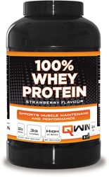 QWIN 100% Whey Protein Aardbei - 2400 gr
