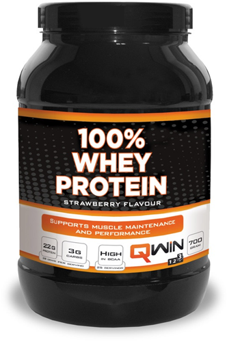 QWIN 100% Whey Protein Aardbei - 700 gr