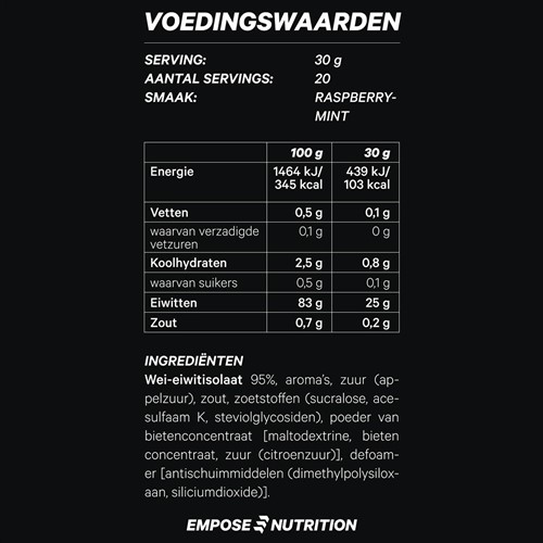 Empose Nutrition Protein Deal - Raspberry Mint - Pear