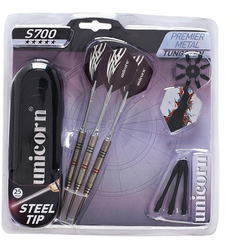 Equinox Unicorn S700 Steel Tip Dartpijlen Set van 3 - 25 gram - Tungsten