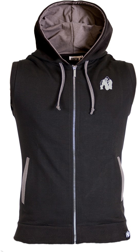 Gorilla Wear Springfield Sleeveless Zipped Hoodie Black Xl gorilla wear kopen in de aanbieding