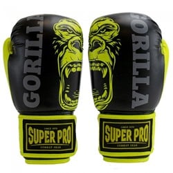 Super Pro Kids Bokshandschoenen - Gorilla - Zwart/Geel