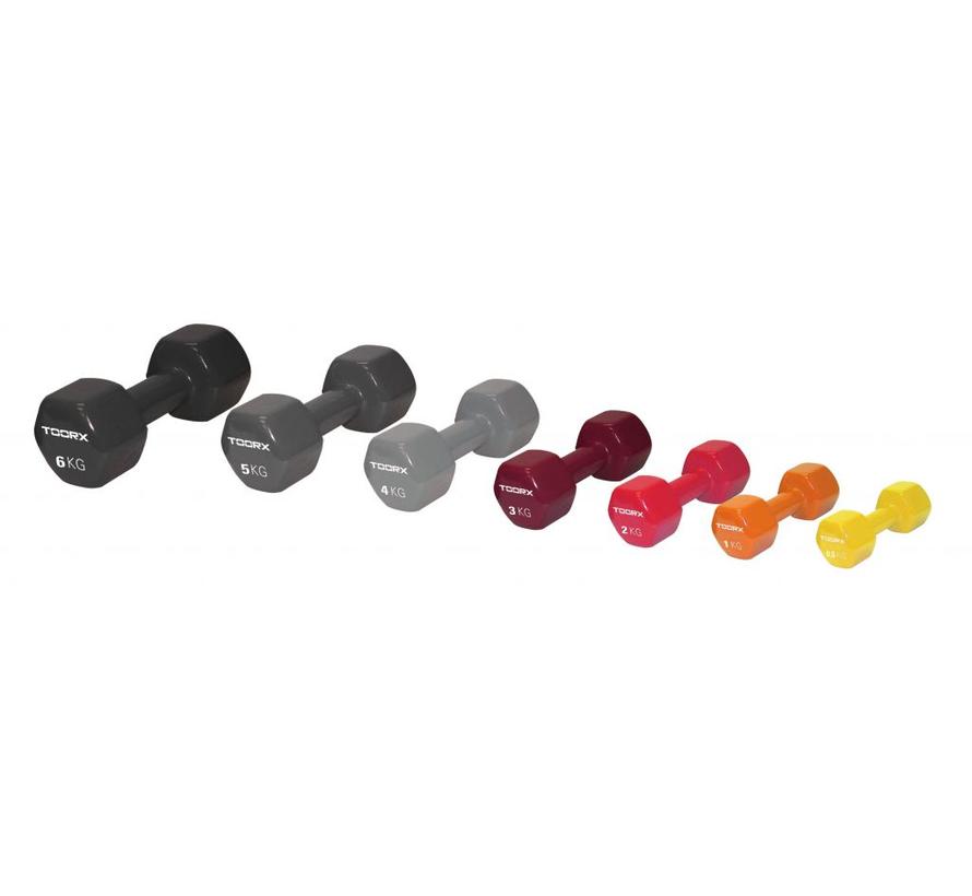 Toorx Vinyl Dumbbell 2 Kg Rood toorx kopen in de aanbieding