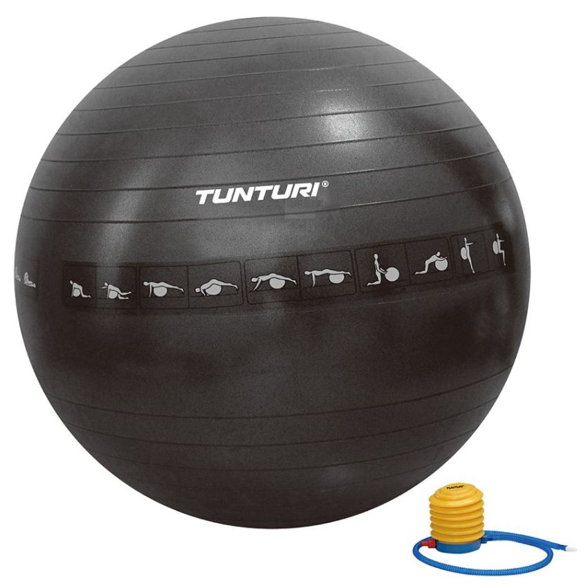 Tunturi Anti Burst Fitnessbal Gymbal Zwart 65 tunturi kopen in de aanbieding