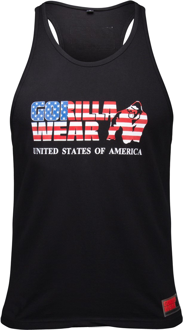 Gorilla Wear Usa Tank Top Zwart Xxxl gorilla wear kopen in de aanbieding
