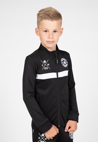 Gorilla Wear Vernon Kids Trainingsjas - Track Jacket - Zwart