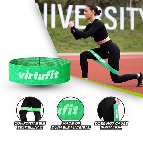 VirtuFit Mini Weerstandsband - Katoen - Groen - Medium-3