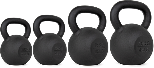 VirtuFit Kettlebell Set Gietijzer 10-12-16-20 kg-2