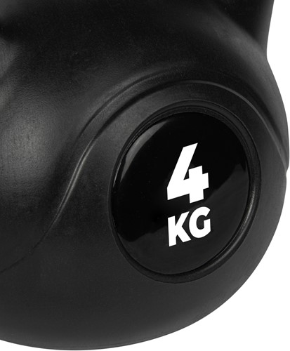 VirtuFit PVC Kettlebell - 4 kg - Zwart-3