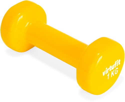 VirtuFit Vinyl Dumbbell Pro - 1 kg - Geel