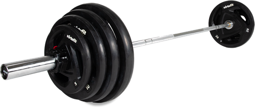 VirtuFit Olympische Rubberen Halterset - 120 kg