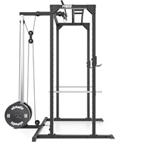 VirtuFit PR100 Power Rack met Lat Attachment - Squat Rack - Inclusief Pulley Station - Krachtstation
