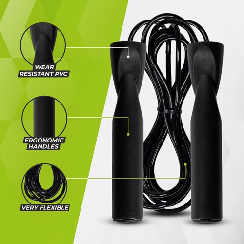 VirtuFit PVC Springtouw - Zwart-2
