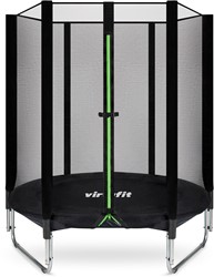 VirtuFit Kindertrampoline met Veiligheidsnet - Zwart - 140 cm