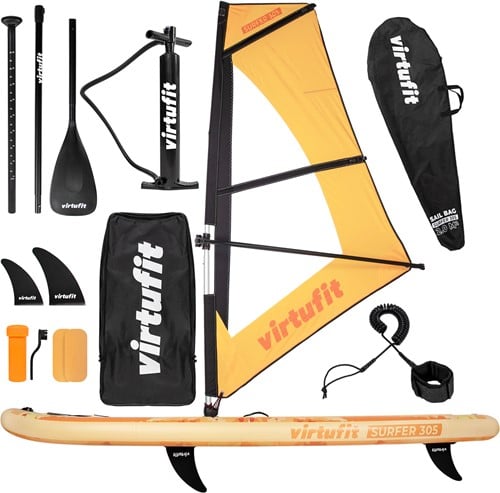 Virtufit Supboard Surfer 305 - Oranje - Inclusief Windzeil en accessoires