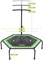 VirtuFit Fitness Trampoline Pro met Handvat - Zwart - 115 cm - Tweedekans-2