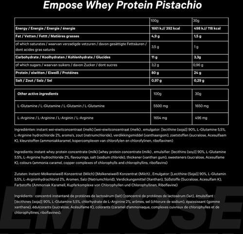 Empose Nutrition Whey Protein - Eiwit Poeder - Pistache - 908 gram-3
