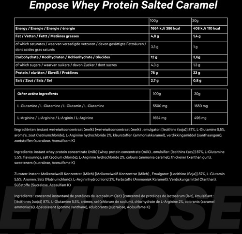 Empose Nutrition Whey Protein - Eiwit Poeder - Salted Caramel - 2270 gram-3