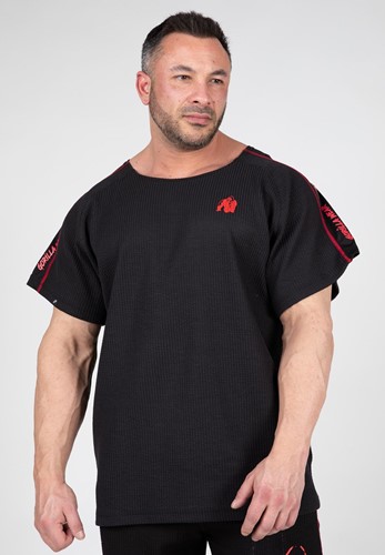 Gorilla Wear Buffalo Old School Workout T-Shirt - Zwart/Rood